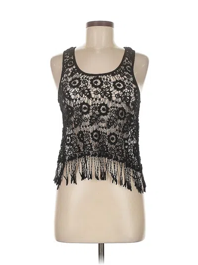 Pre-owned Lush Sleeveless Blouse In Black