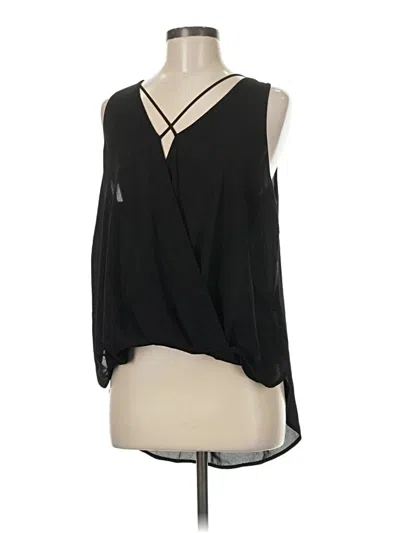 Pre-owned Lush Sleeveless Blouse In Black