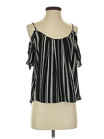 Pre-owned Lush Sleeveless Blouse In Black
