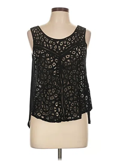 Pre-owned Lush Sleeveless Blouse In Black