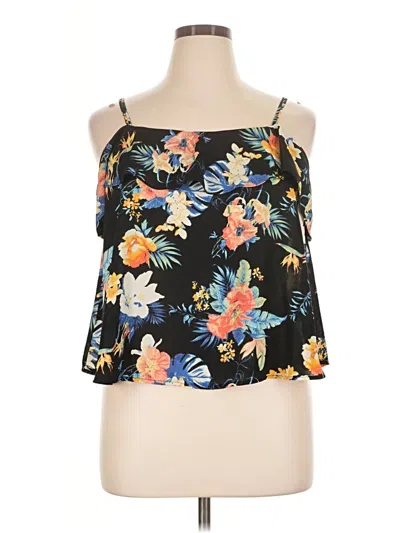 Pre-owned Lush Sleeveless Blouse In Black