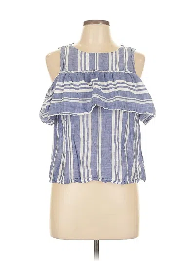 Pre-owned Lush Sleeveless Blouse In Blue