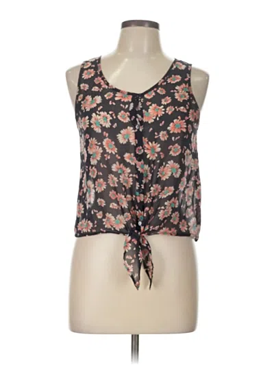 Pre-owned Lush Sleeveless Blouse In Blue