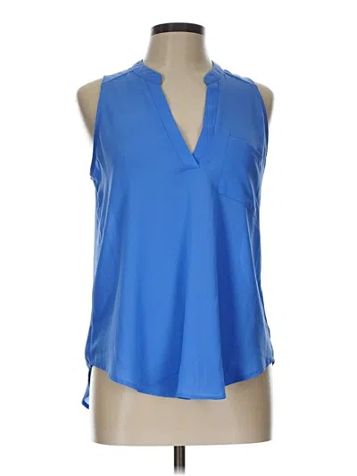 Pre-owned Lush Sleeveless Blouse In Blue