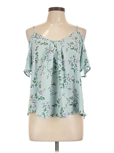 Pre-owned Lush Sleeveless Blouse In Blue