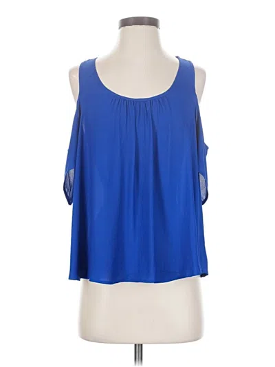 Pre-owned Lush Sleeveless Blouse In Blue