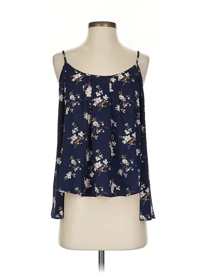 Pre-owned Lush Sleeveless Blouse In Blue