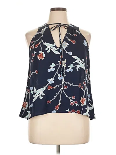 Pre-owned Lush Sleeveless Blouse In Blue