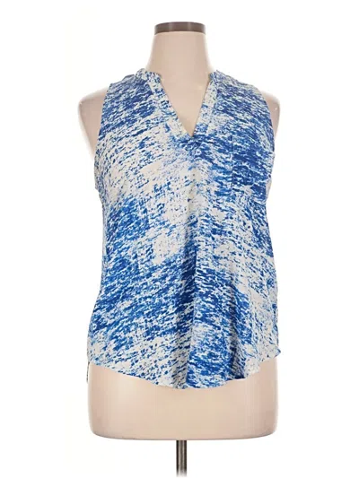 Pre-owned Lush Sleeveless Blouse In Blue