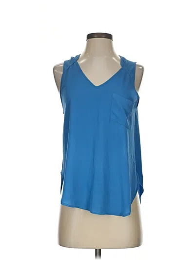 Pre-owned Lush Sleeveless Blouse In Blue