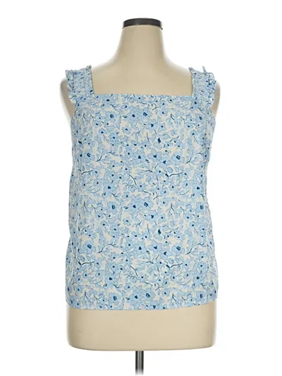 Pre-owned Lush Sleeveless Blouse In Blue
