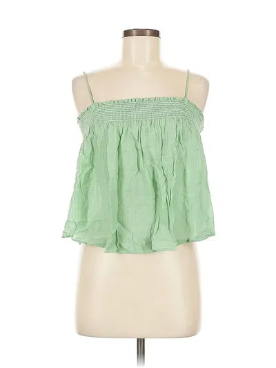Pre-owned Lush Sleeveless Blouse In Green