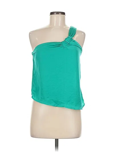 Pre-owned Lush Sleeveless Blouse In Green