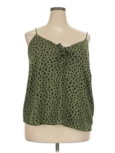 Pre-owned Lush Sleeveless Blouse In Green