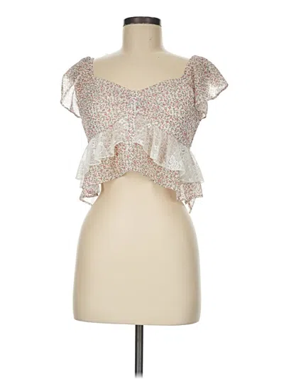 Pre-owned Lush Sleeveless Blouse In Ivory