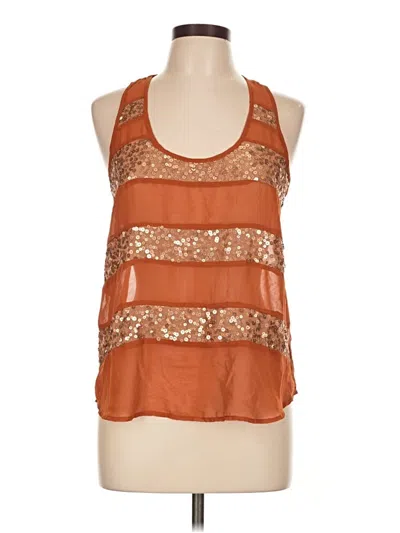 Pre-owned Lush Sleeveless Blouse In Orange