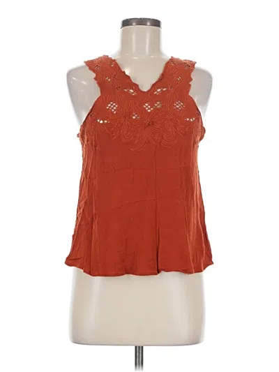 Pre-owned Lush Sleeveless Blouse In Orange