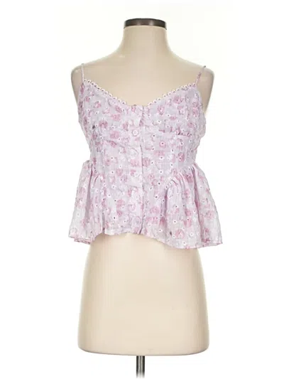 Pre-owned Lush Sleeveless Blouse In Pink