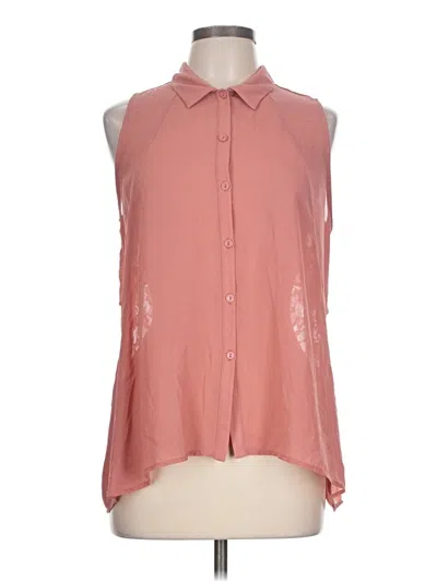 Pre-owned Lush Sleeveless Blouse In Pink