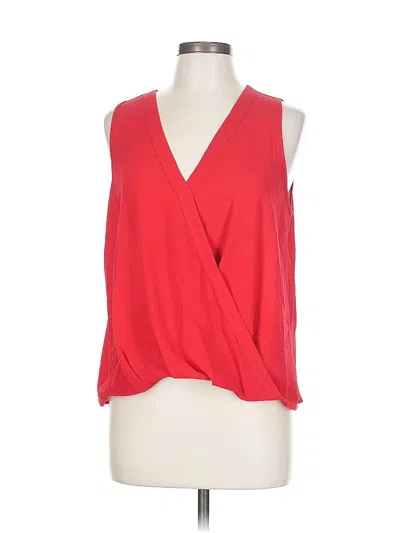 Pre-owned Lush Sleeveless Blouse In Red