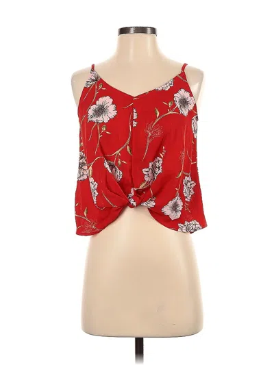 Pre-owned Lush Sleeveless Blouse In Red