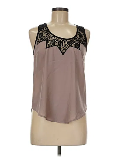 Pre-owned Lush Sleeveless Blouse In Tan