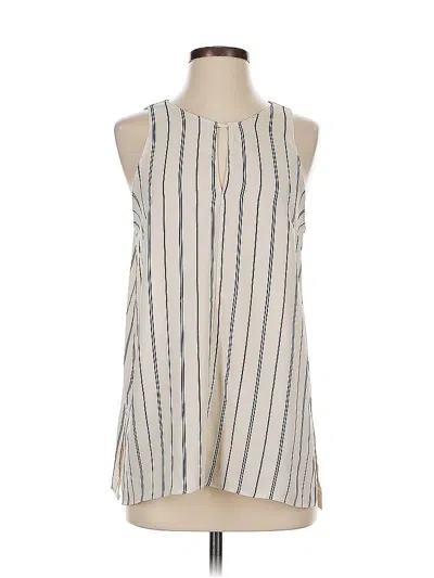 Pre-owned Lush Sleeveless Blouse In White