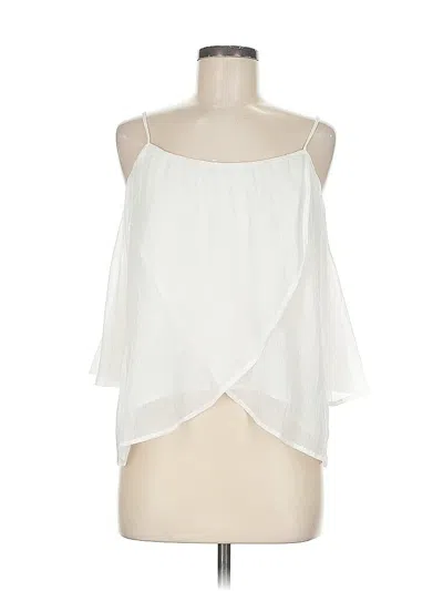Pre-owned Lush Sleeveless Blouse In White