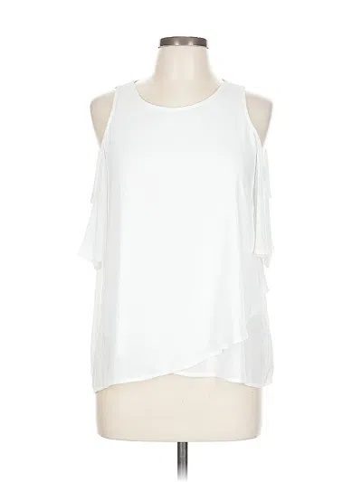 Pre-owned Lush Sleeveless Blouse In White