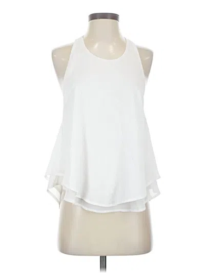 Pre-owned Lush Sleeveless Blouse In White