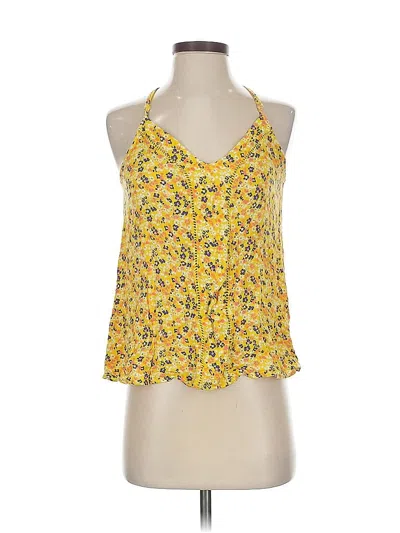 Pre-owned Lush Sleeveless Blouse In Yellow