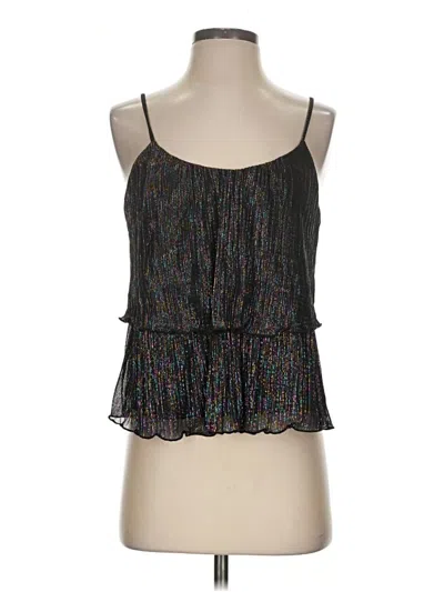 Lush Sleeveless Top Black Halter Neckline Tops