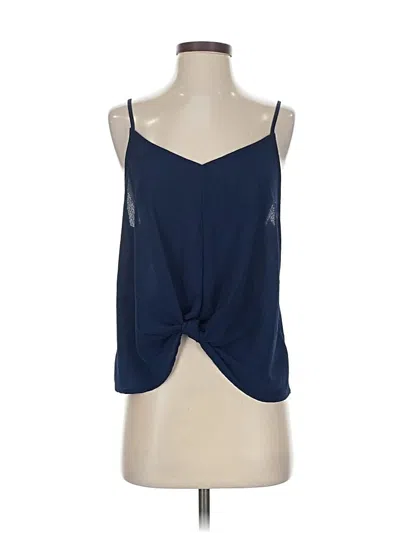 Pre-owned Lush Sleeveless Top Blue Halter Neckline Tops