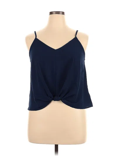 Pre-owned Lush Sleeveless Top Blue Halter Neckline Tops