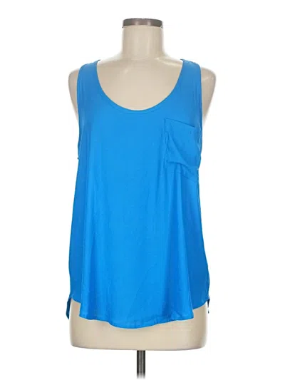 Pre-owned Lush Sleeveless Top Blue Scoop Neck Tops