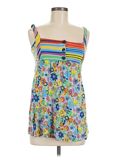 Pre-owned Lush Sleeveless Top Blue Strapless Neckline Tops
