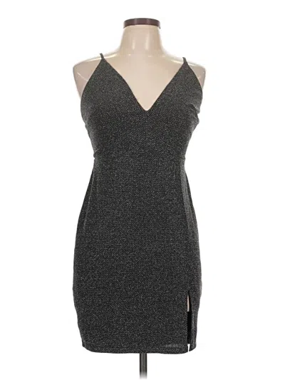 Pre-owned Lush Sleeveless Top Gray Halter Neckline Tops