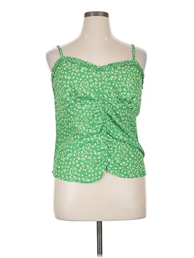 Pre-owned Lush Sleeveless Top Green Sweetheart Neckline Tops