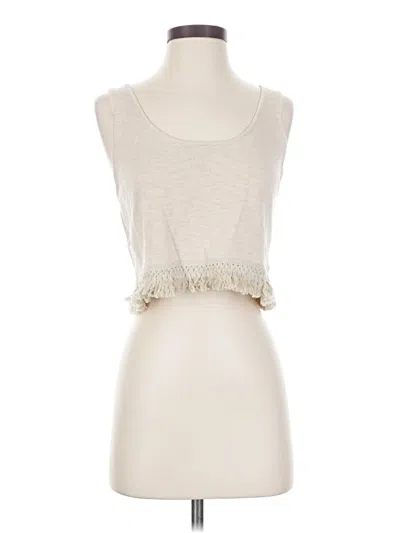 Pre-owned Lush Sleeveless Top Ivory Sweetheart Neckline Tops