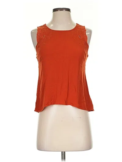 Pre-owned Lush Sleeveless Top Orange Halter Neckline Tops