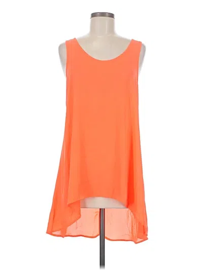 Pre-owned Lush Sleeveless Top Orange Scoop Neck Tops