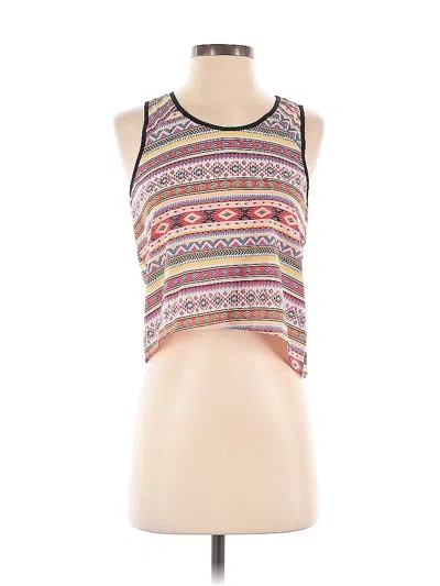 Pre-owned Lush Sleeveless Top Pink Halter Neckline Tops