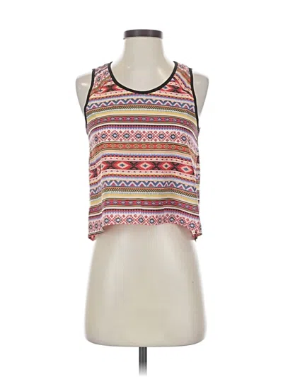 Pre-owned Lush Sleeveless Top Pink Halter Neckline Tops