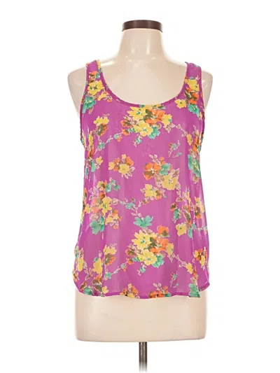 Pre-owned Lush Sleeveless Top Purple Scoop Neck Tops