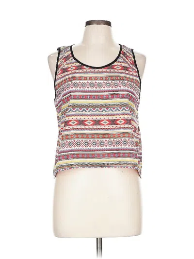 Pre-owned Lush Sleeveless Top Red Halter Neckline Tops