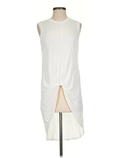 Pre-owned Lush Sleeveless Top White Mock Neckline Tops