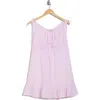 Lush Stripe Babydoll Minidress In Pink Stripe