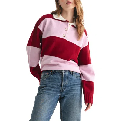 Lush Stripe Rugby Shirt In Pink
