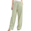 Lush Stripe Wide Leg Pull-on Pants In Light Olive