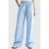 Lush Stripe Wide Leg Pull-on Pants In Blue